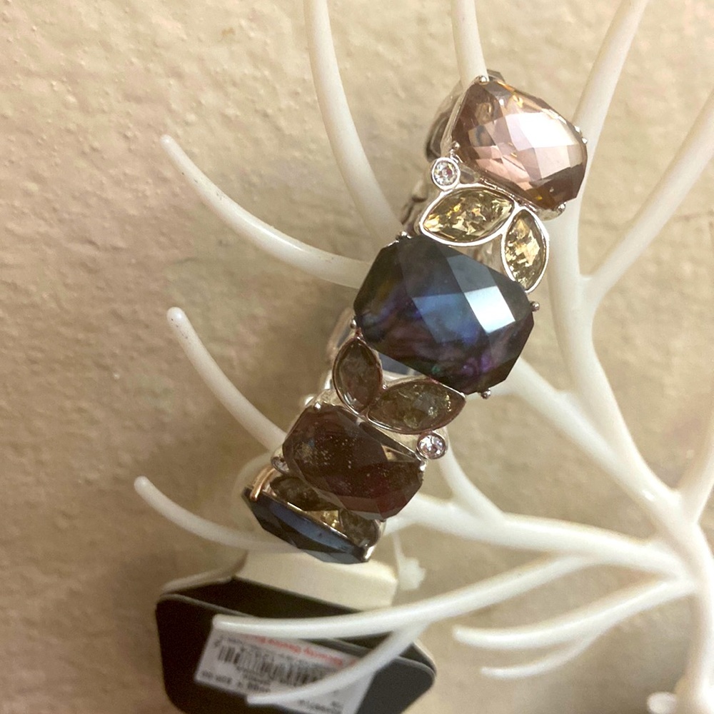 NEW NAPIER RHINESTONED STRETCH BRACELET